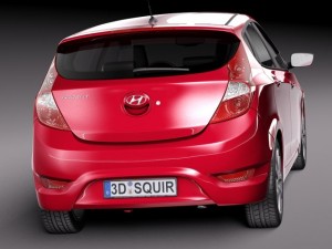 Hyundai Accent Hatchback 5-door 2015 3D Model