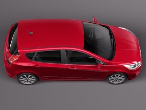 Hyundai Accent Hatchback 5-door 2015 3D Model