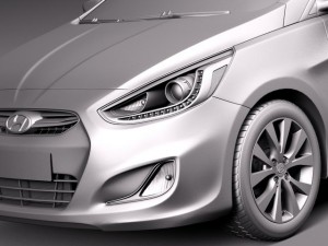 Hyundai Accent Hatchback 5-door 2015 3D Model