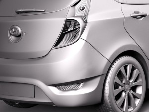 Hyundai Accent Hatchback 5-door 2015 3D Model