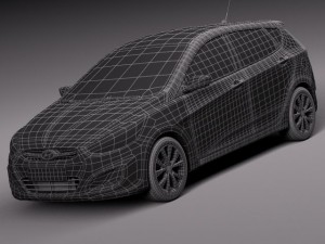 Hyundai Accent Hatchback 5-door 2015 3D Model