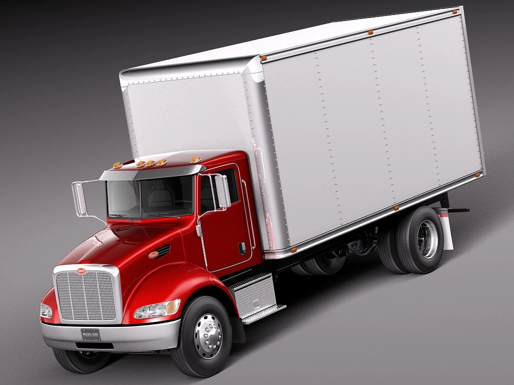 Peterbilt 337 Box 2015 3D Model .c4d .max .obj .3ds .fbx .stl .blend 