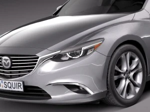 Mazda 6 Wagon 2015 Lowpoly 3D Model