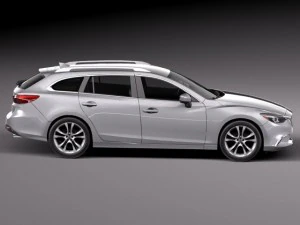 Mazda 6 Wagon 2015 Lowpoly 3D Model