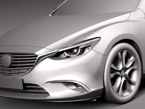 Mazda 6 Wagon 2015 Lowpoly 3D Model