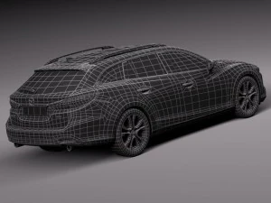 Mazda 6 Wagon 2015 Lowpoly 3D Model