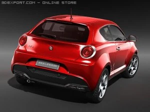 Alfa Romeo MiTo 2009 midpoly 3D Model