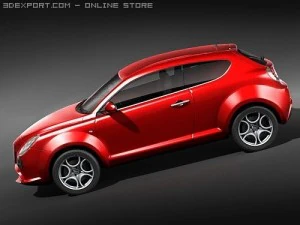 Alfa Romeo MiTo 2009 midpoly 3D Model