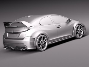 Honda Civic Type R Concept 2015 Model 3D