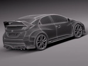Honda Civic Type R Concept 2015 3D Model