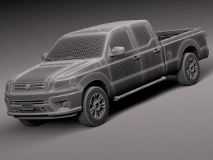 Generic Average Pickup 2015 3D मॉडल