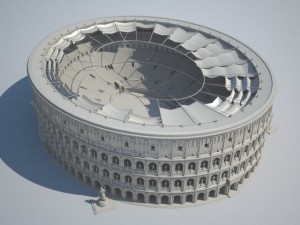Colosseum New Undamaged 3D Model