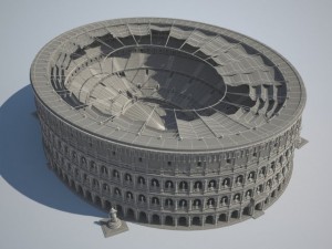 Colosseum New Undamaged 3D Model