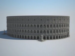 Colosseum New Undamaged 3D Model