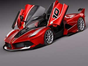 Ferrari FXX K 2015 open doors Modello 3D