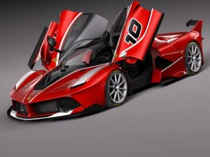 Ferrari FXX K 2015 de portas abertas Modelo 3D