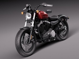 harley davidson sportster forty eight 2015 3D Model