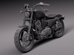 Harley Davidson Sportster quarenta e oito 2015 Modelo 3D