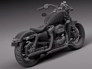 Harley Davidson Sportster quarenta e oito 2015 Modelo 3D