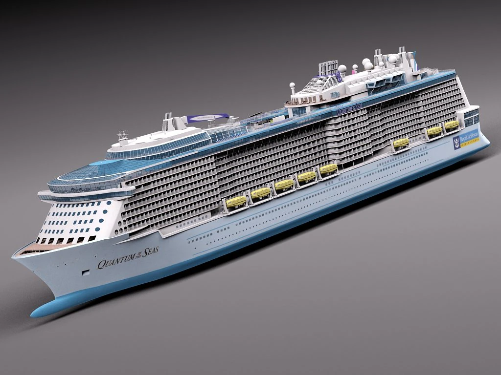 Quantum of the Seas Cruise Ship 3D Model .c4d .max .obj .3ds .fbx .stl .blend 