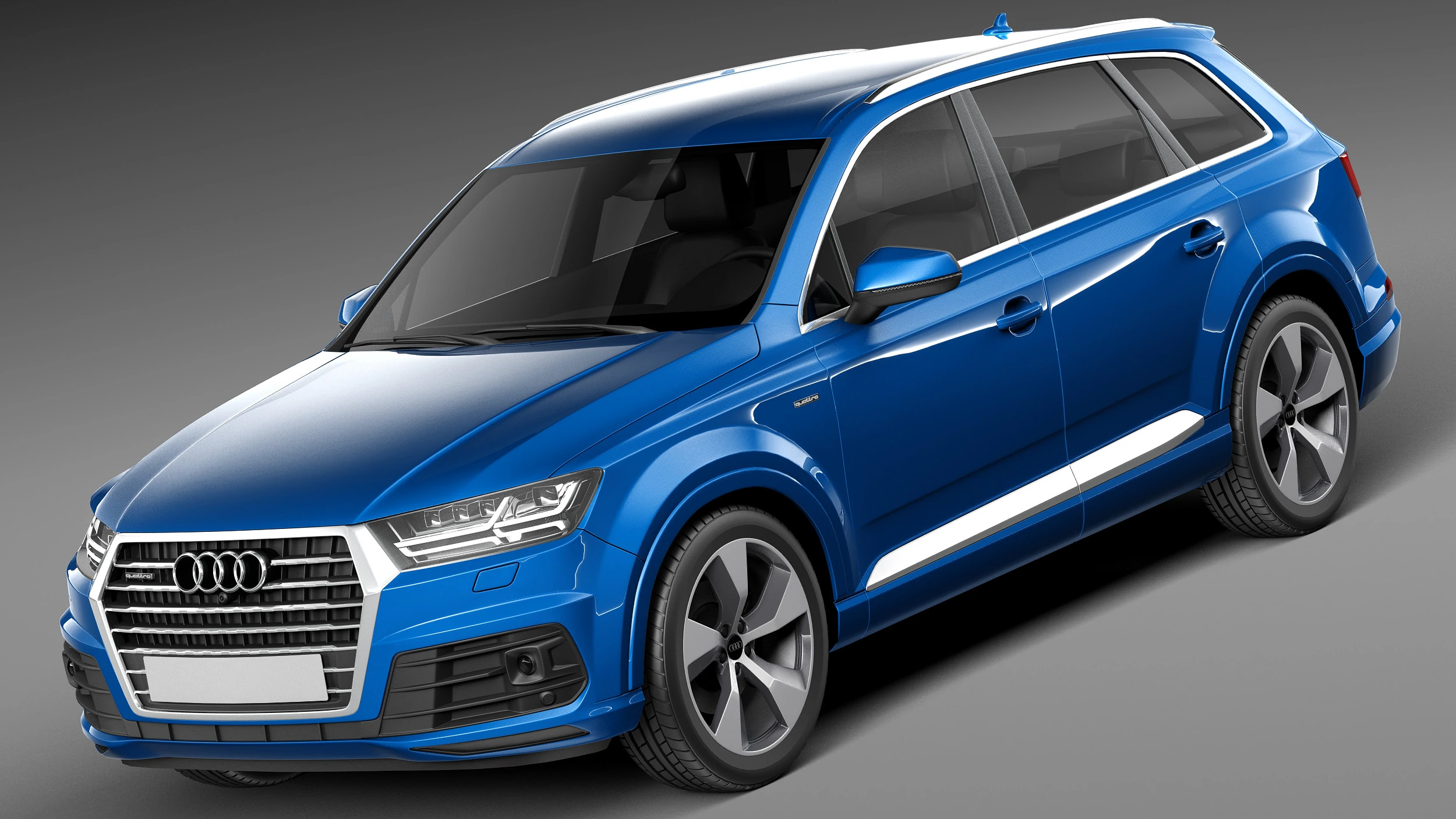 Audi Q7 2016 3D Model .c4d .max .obj .3ds .fbx .stl .blend 