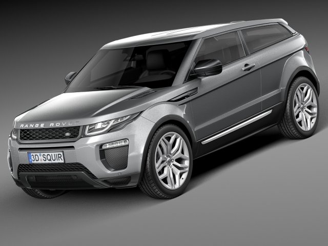 Range Rover Evoque 3-door 2016 3D Модель .c4d .max .obj .3ds .fbx .stl .blend 