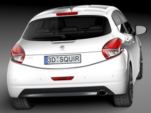 Peugeot 208 5-door 2016 3D Model