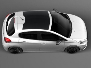 Peugeot 208 5-door 2016 3D Model