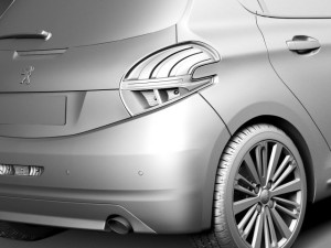 Peugeot 208 5-door 2016 3D Model