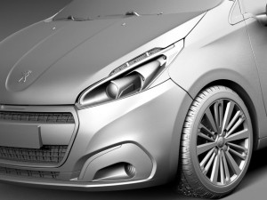 Peugeot 208 5-door 2016 3D Model