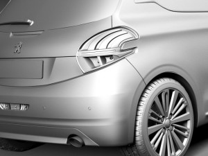 Peugeot 208 3-door 2016 Modelo 3D