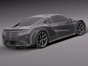 Acura NSX 2016 3D Model