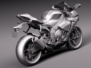 Yamaha YZF R1 2015 3D Model