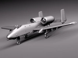 A10 Thunderbolt Fairchild Republic 3D Model