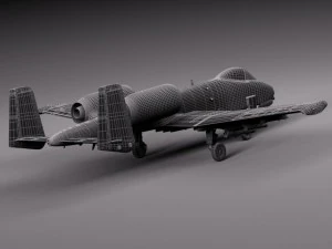 A10 Thunderbolt Fairchild Republic 3D Model