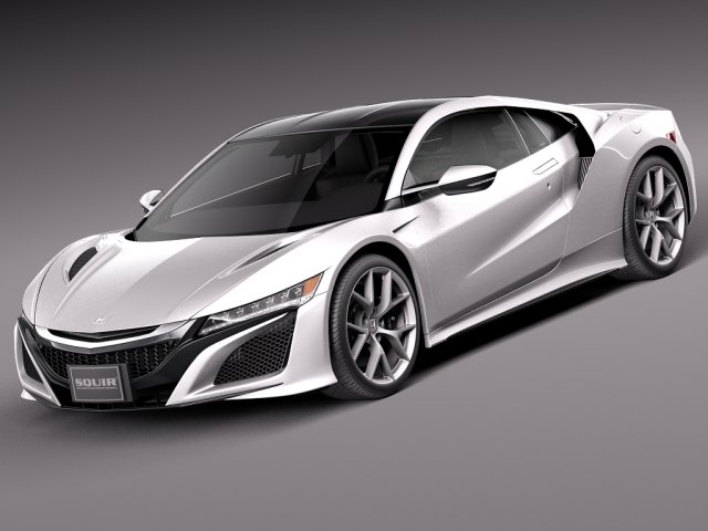 Honda NSX 2016 Modello 3D .c4d .max .obj .3ds .fbx .stl .blend 