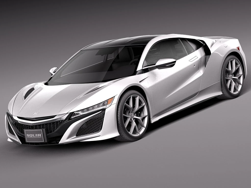 Honda NSX 2016 3D Model .c4d .max .obj .3ds .fbx .stl .blend 