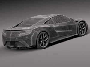 Honda NSX 2016 3D Model