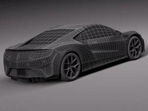 Honda NSX 2016 3D Model