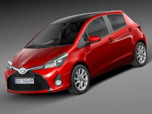 Toyota Yaris SE Schr&auml;gheck 5-t&uuml;rig 2015 3D Modell