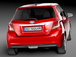 Toyota Yaris SE Hatchback 5-door 2015 Modelo 3D