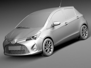 Toyota Yaris SE Hatchback 5-door 2015 Modelo 3D