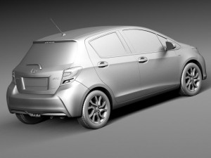 Toyota Yaris SE Hatchback 5-door 2015 Modelo 3D