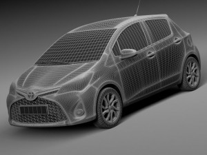 Toyota Yaris SE Hatchback 5-door 2015 Modelo 3D