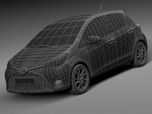 Toyota Yaris SE Hatchback 5-door 2015 Modelo 3D