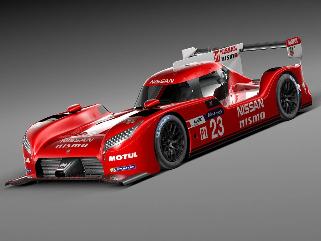 Carro de corrida Nissan GTR LM Nismo 2015 Modelo 3D .c4d .max .obj .3ds .fbx .stl .blend