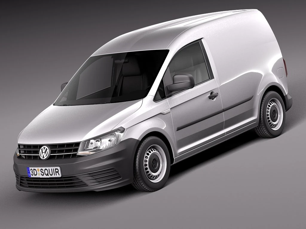 Volkswagen Caddy Cargo Van 2016 3D Model .c4d .max .obj .3ds .fbx .stl .blend 