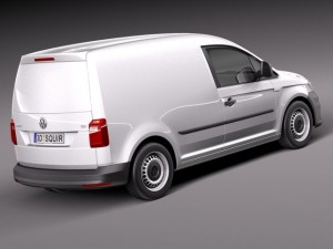 Volkswagen Caddy Cargo Van 2016 3Dモデル