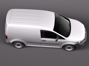 Volkswagen Caddy Cargo Van 2016 3Dモデル