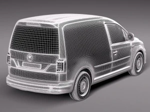 Volkswagen Caddy Cargo Van 2016 3D Model